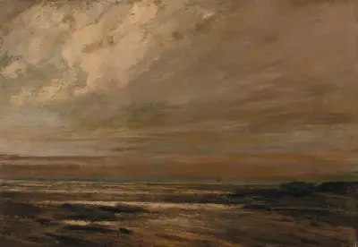 Paysage Marin, Environs De Trouville av Gustave Courbet