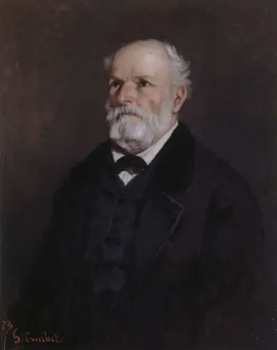 Portrait de Régis Courbet, père de l’artiste av Gustave Courbet