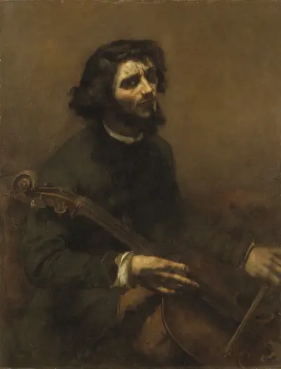 The Cellist (Self-portrait) av Gustave Courbet