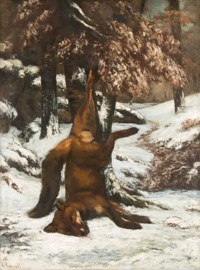 The Dead Fox av Gustave Courbet