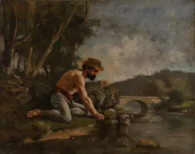 The fisherman av Gustave Courbet