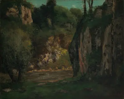 The Hidden Brook av Gustave Courbet