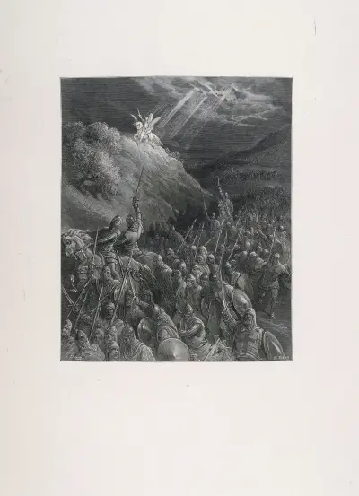 Sankt Görans uppenbarelse på Oljeberget av Gustave Doré