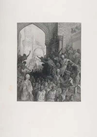 Ankomst till Kairo med de fängslade från Minieh av Gustave Doré