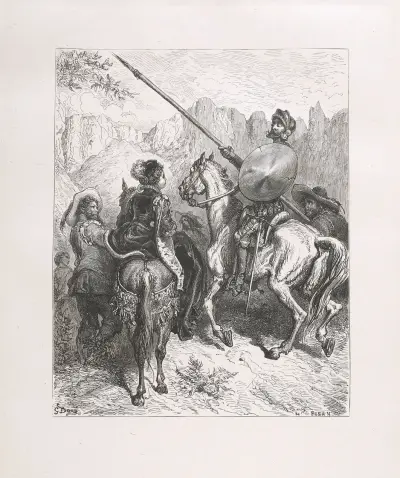 Nog, nog, madame, utropade Don Quijote, sluta med era lovord av Gustave Doré