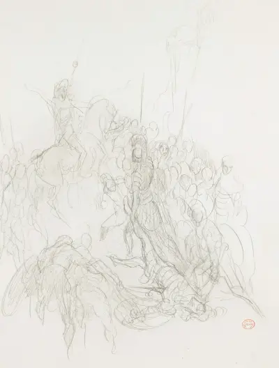 Slagscen av Gustave Doré