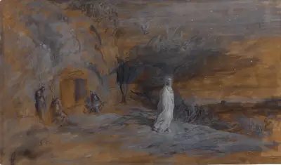 Kristus stiger ut ur graven av Gustave Doré