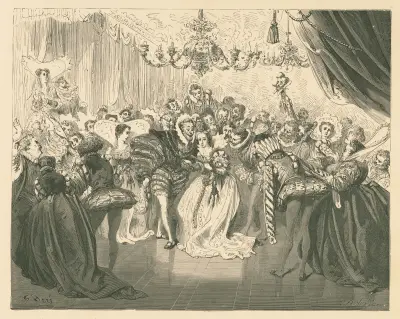 Askungen på balen av Gustave Doré
