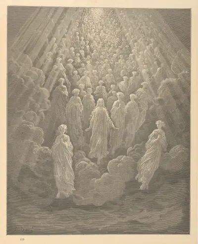 Den gudomliga komedin – Paradiset, plansch 2 av Gustave Doré
