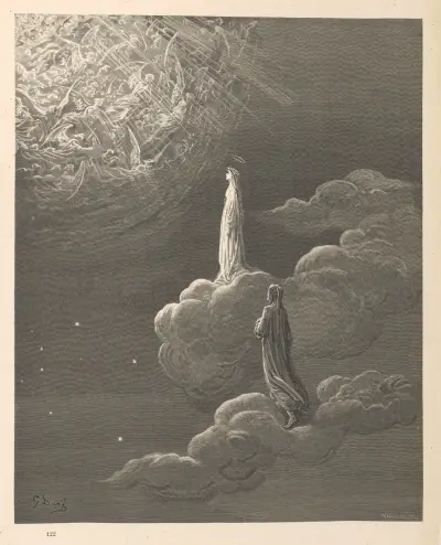 Dante Alighieris Den gudomliga komedin, del 3: Paradiset, plansch 5 av Gustave Doré