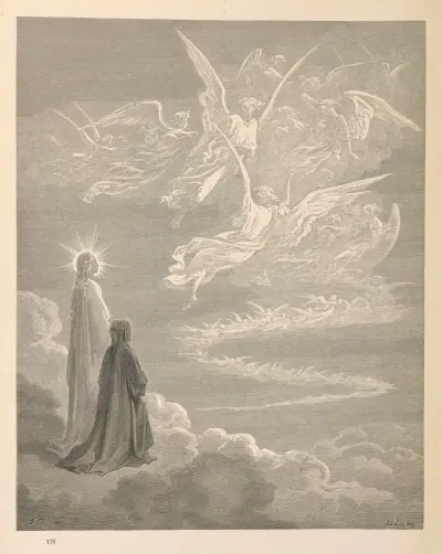 Dante Alighieris Den gudomliga komedin – Paradiset, plansch 9 av Gustave Doré