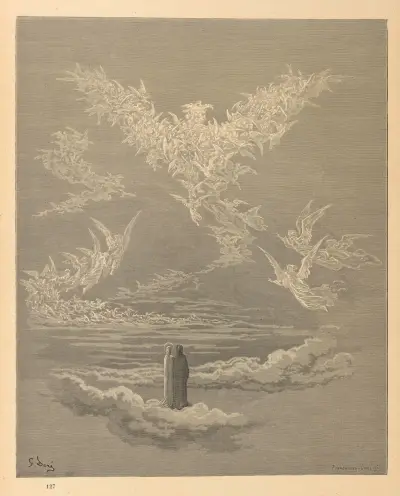 Dante Alighieris Den gudomliga komedin. Vol. 3, Paradiset, pl. 10 av Gustave Doré