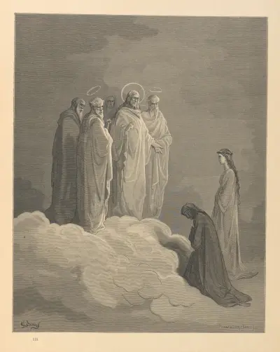 Dante Alighieris Den gudomliga komedin. Vol. 3, Paradiset, pl. 14 av Gustave Doré