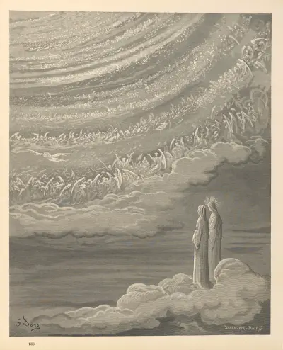 Dante Alighieris Den gudomliga komedin. Vol. 3, Paradiset pl. 16 av Gustave Doré