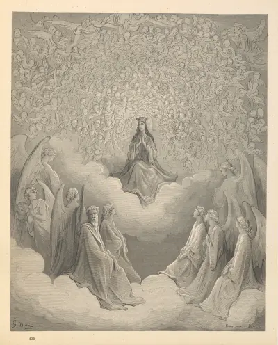 Dante Alighieris Den gudomliga komedin: Paradiset, pl. 18 av Gustave Doré