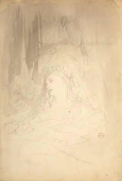 Schlafende Frau von Gustave Doré