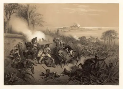 Garibaldi och de italienska volontärerna. Episod från slaget vid Melazzo (21 juli 1860) av Gustave Doré