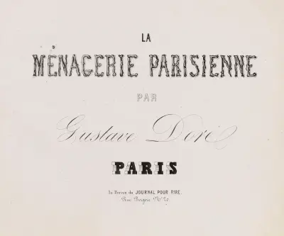Det parisiska menageriet (första tryckningen), plansch 1 av Gustave Doré