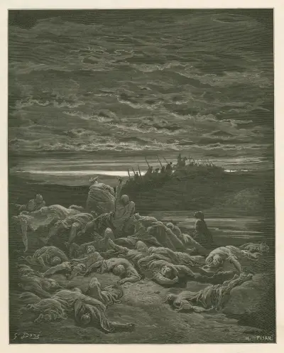 Jerubbaals söners död av Gustave Doré