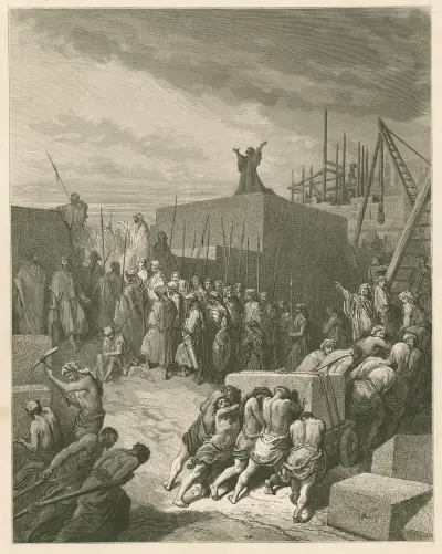 Återuppbyggandet av templet av Gustave Doré