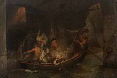 Rom i lågor av Gustave Doré