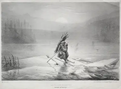 Isbrytning, minne från Norge av Gustave Doré