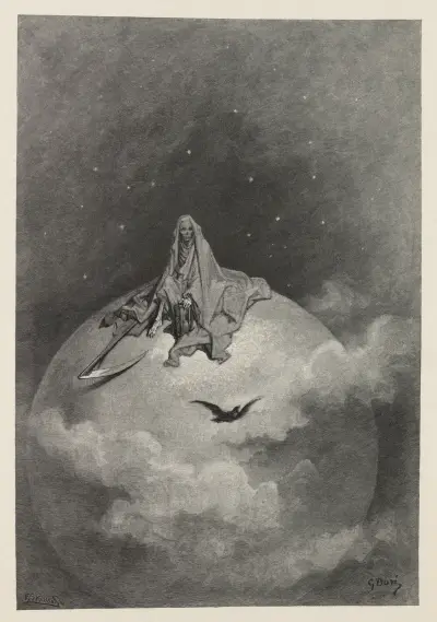 Havran, list 10, Gustave Doré