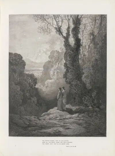Visionen av skärselden och paradiset av Gustave Doré