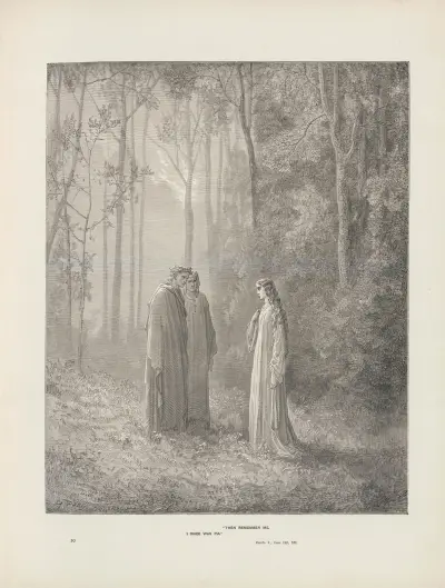 Dantes syn på skärselden och paradiset av Gustave Doré