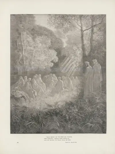 The vision of Purgatory and Paradise by Dante Alighieri Pl.13 av Gustave Doré