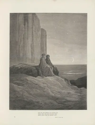 The vision of Purgatory and Paradise by Dante Alighieri Pl.14 av Gustave Doré