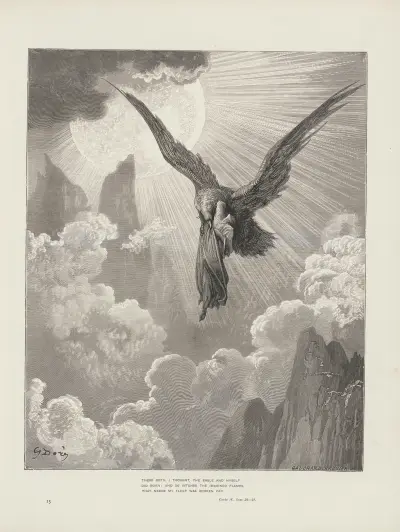 The vision of Purgatory and Paradise by Dante Alighieri Pl.15 av Gustave Doré