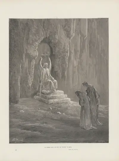 The vision of Purgatory and Paradise by Dante Alighieri Pl.16 av Gustave Doré