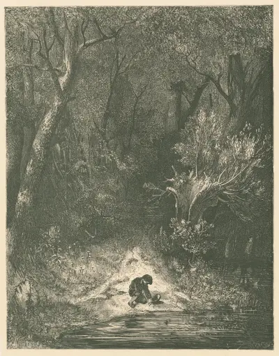 Där vattenfallet ljöd i gällaste diskant av Gustave Doré