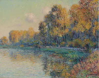 Flodbank, höst av Gustave Loiseau