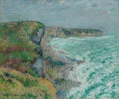 Falaises d’Yport en hiver av Gustave Loiseau
