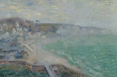 Stranden i Fécamp av Gustave Loiseau
