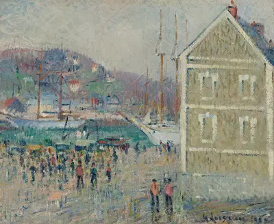 Le Bassin Berrigny, Fécamp av Gustave Loiseau