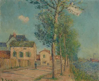 Vägen vid flodstranden av Gustave Loiseau