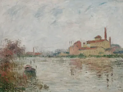 Fabriken vid floden av Gustave Loiseau