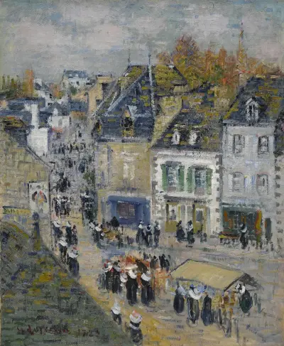 Marknad i Pont-Aven av Gustave Loiseau