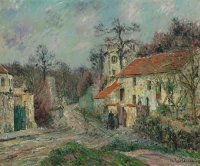 Vinterlandskap i Chaponval av Gustave Loiseau