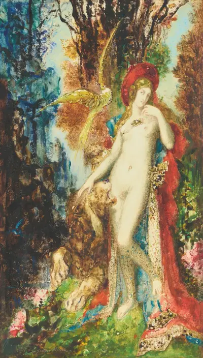 Det förälskade lejonet av Gustave Moreau
