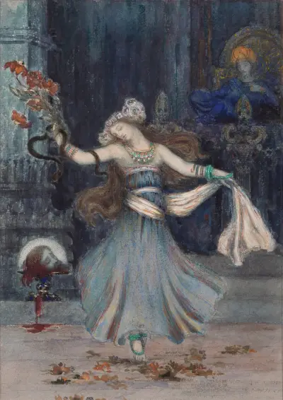 Salomé Dancing Before the Head of St. John the Baptist av Gustave Moreau