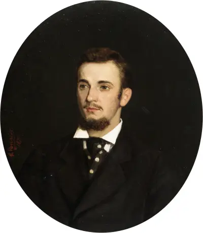 Portrait of a Man, 1876 av Gustave Vanaise