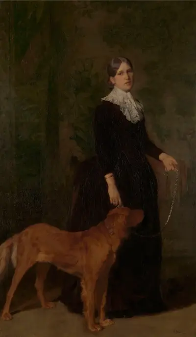 Portrait of Marie De Coster, the Artist’s Wife, 1888 av Gustave Vanaise