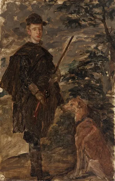 Portrait of the Cardinal Infante don Fernando (after Diego Rodriguez de Silva y Velázquez ) av Gustave Vanaise