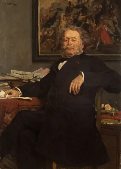 Portrait of the Composer Charles Miry av Gustave Vanaise