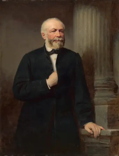 Portrait of Košice Banker Fiedler av Gyula Benczúr