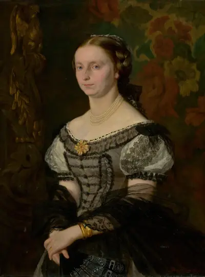 Portrait of Terézia Ujházy (née Prissnitzová) av Gyula Benczúr